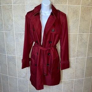 Coach Burgundy Trench Coat size Med